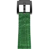 Marc Coblen / TW Steel Horlogeband Donkergroen Leer Alligator met Zwarte Gesp 22mm