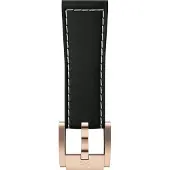 Marc Coblen / TW Steel Horlogeband Zwart Leer met Roségouden Gesp 22mm