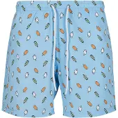 Urban Classics Zwemshorts lichtblauw / geel / wit
