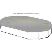 W'eau Afdekzeil voor ovaal zwembad 810 x 400cm (zeilmaat 870 x 460)