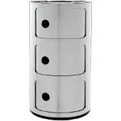 Kartell Componibili Classic Opbergunit Silver | 3 doors