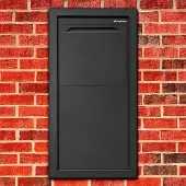 Logixbox - Pakketbrievenbus - Frontbox - Inbouw - Achteruitname Uni-Stardust Graphitgrey-> ACTIE: GRATIS Vuurwerksluiting en Spaghettimat