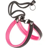 Ferplast hondentuigje Agila Fluo-2 32 tot 50 cm nylon roze/zwart