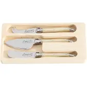 Laguiole Style de Vie kaasmessenset - 3 stuks - RVS - parelmoer