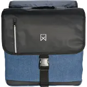 Willex dubbele canvas kantoortas Blauw Zwart 30 liter
