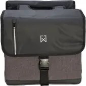 Willex - Dubbele Canvas Bisonyl Tas - 30 Liter - Universele Bevestiging - Zwart/Grijs