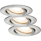 Paulmann Inbouwlamp voor badkamer Set van 3 stuks 21 W IJzer (geborsteld)