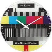 Nextime | Wandklok Little Testpage kunststof multicolour 20x20 cm wandklokken | NADUVI