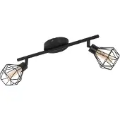 Eglo Zwarte Plafondlamp Zapata 1 2 Lichts