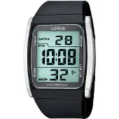 Lorus Digitaal horloge zwart / zilver