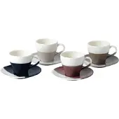 Royal Doulton Coffee Studio Espresso Kop En Schotels Pak Van 4 - Espressokopjes Porselein Multi - 40032925