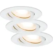 Paulmann LED Nova - Inbouwlampen - 3x7W GU10 IP65 - Wit (set van 3)