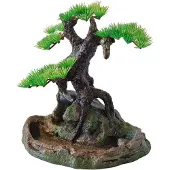 Gebr. De Boon Polyresin ornament bonsai boom op rots 17.5 cm Decoratie