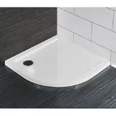 Saniclear Athene kwartronde SMC douchebak 90x90cm wit