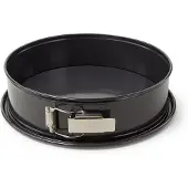 Patisse Springvorm met verzegelde bodem 28 cm, zwart staal, Bakblik, Zwart