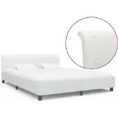 vidaXL Bedframe kunstleer wit 160x200 cm