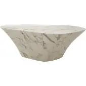 Pols Potten Coffee Table Oval Marble Look White
