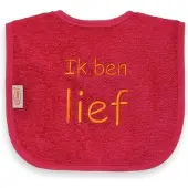 Funnies Slabber Ik Ben Lief Junior 40 Cm Katoen Roze