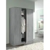 Molecule Kleerkast Ray met 3 deuren in grijze eik voor slaapkamer