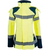 HKM Softshell jas - Safety- neongeel/zilver - maat XL