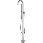 Diamond Line Badkraan Vrijstaand Larina Mengkraan Rond Chroom 1 Greeps met Handdouche