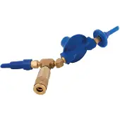 Amscan drukventiel met manometer staal goud/blauw