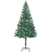 vidaXL Kunstkerstboom met dennenappels 180 cm