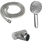 Brauer Edition Badset - Ronde 3 Standen Handdouche - Chroom - Messing - Kranen, Douchekranen, Handdouches - 7423418664665 - Kranen, Douchekranen, Handdouches