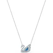 Swarovski Collier - - Dansende Zwaan - Blauw - Kristallen - Rhodium Plated