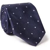 Profuomo Originale Stropdas donkerblauw, Stippen