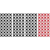 RoomMates muurstickers Black & Red X vinyl 128 stuks