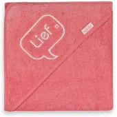 Funnies badcape Lief junior 80 x 80 cm katoen roze