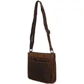 LEATHER DESIGN Schoudertas Bruin - Echt Leer