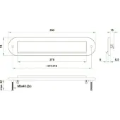 Oxloc Briefplaat Met Veer 350x73 RVS - 1217842
