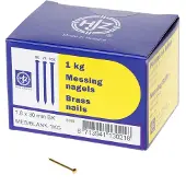 Hoenderdaal Draadnagel Messing Bombekop 1.8X30 | 1 kg - 8003.20.04910