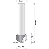 Hikoki 8 Mm Profielfrees 12.7X50X2 - 754090