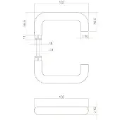 Intersteel Deurkruk Bern rond - RVS/mat zwart