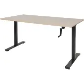 Schaffenburg Dextro Slinger Zit-sta-bureau Rechthoekig Eiken T-Voet 1.600 (B) x 800 (D) x 705 (H) mm Melamine