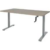 Schaffenburg Dextro Slinger Zit-sta-bureau Rechthoekig Eiken T-Voet 1.400 (B) x 800 (D) x 705 (H) mm Melamine