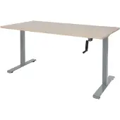 Schaffenburg Dextro Slinger Zit-sta-bureau Rechthoekig Eiken T-Voet 1.600 (B) x 800 (D) x 705 (H) mm Melamine
