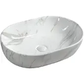 Sapho Dalma keramische waskom marmer structuur 59x42x14cm