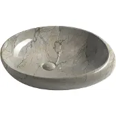 Sapho Dalma keramische waskom grijs marmer structuur 68x44x16,5cm