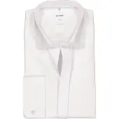 Olymp Luxor Comfort Fit Gala shirt wit, Effen