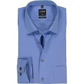 Olymp overhemd strijkvrij modern fit middenblauw