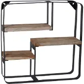 Ptmd collection PTMD Tevis naturel houten wandschap large (Naturel, 51x51x15cm)