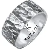 KUZZOI Ring zwart / zilver