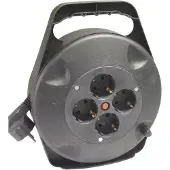 Bachmann kabelbox, 4-voudig, 16A / 250V, 10 meter