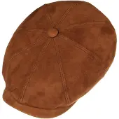 Stetson Hatteras Goat Suede Flat Cap By Stetson bruin | Maat: 57 cm
