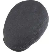 Stetson Belfast Linnen Zomer Flat Cap By Stetson denim | Maat: 63 cm