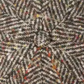 Stetson Hatteras Herringbone Flat Cap By Stetson beige | Maat: 64 cm